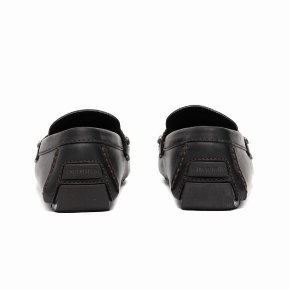 Louis Vuitton Men\'s Monte Carlo Buckle Moccasin Loafers Black Leather US 7.5